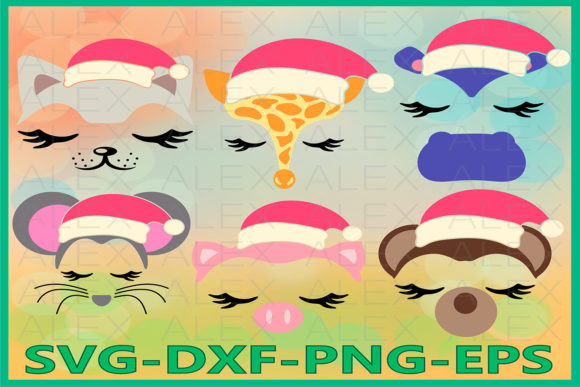 Animal Face Christmas: Festive SVG Designs for Creative Projects