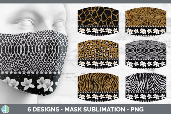 Animal Print Mask | Sublimation Flower F: Bold Graphic Assets