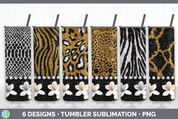 Animal Print Tumbler: Floral Skinny Tumbler Sublimation Bundle