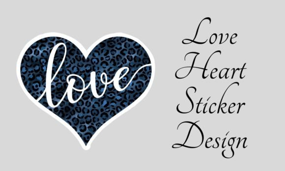 Blue Leopard Animal Print Heart Sticker: A Wild Twist on Classic Charm