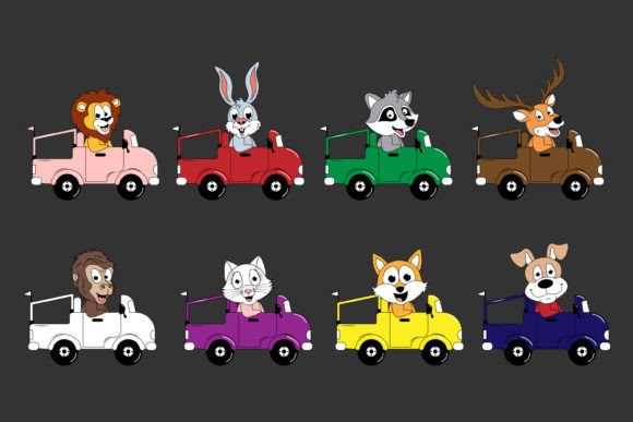 Cute Animal Cartoon Ride Car: A Font That Brings Joy to Your Designs