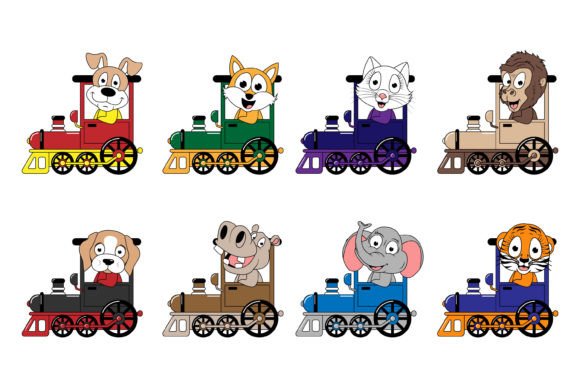 Cute Animal Cartoon Ride Train Graphic: A Designer's Guide