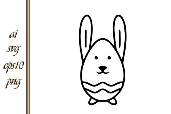 Doodle Rabbit Egg Easter Animal Vector: A Charming Design Asset