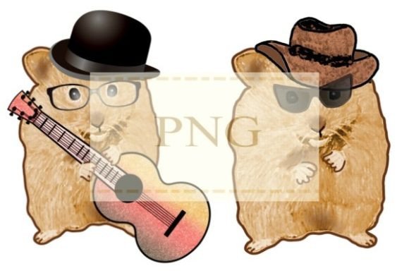 Hamster Watercolor PNG: A Funny Rat Animal for Vibrant Designs