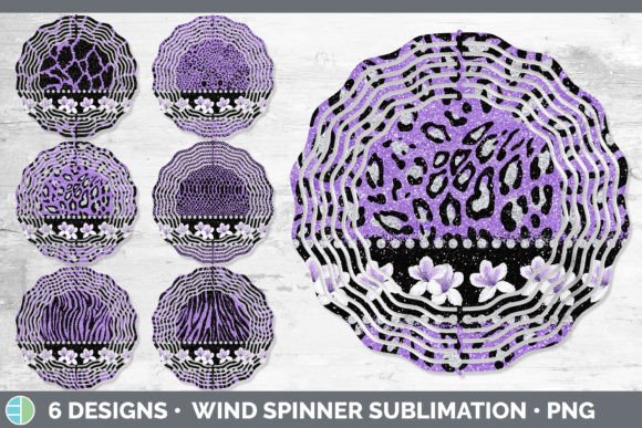 Purple Animal Print Wind Spinner | Subli: Bold Design for Modern Brands