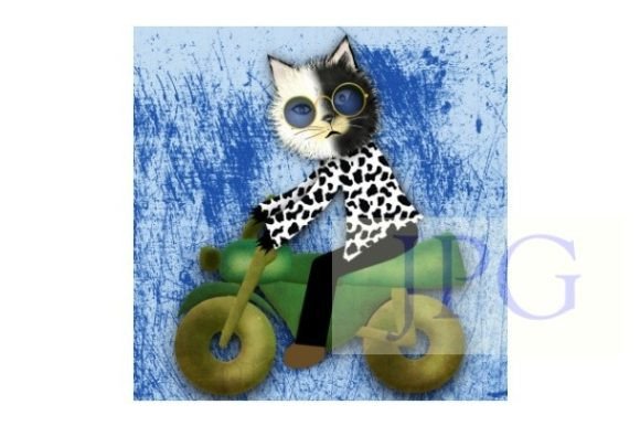 Unleash Your Creative Edge with Cat Print Motorcycle Art