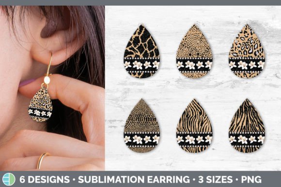 Wild Sophistication: The Tan Animal Print Teardrop Earring | Flow Aesthetic