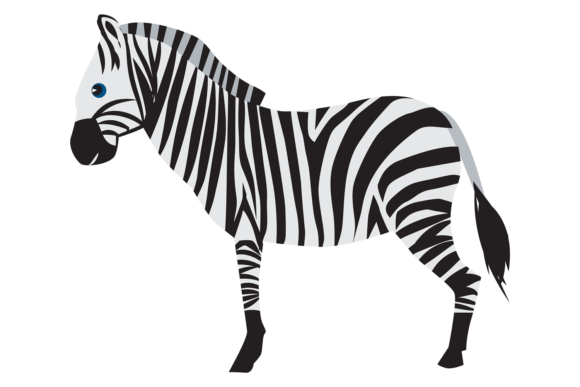 Zebra Icon: African Wild Animal. Zoo Sym